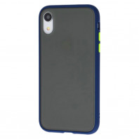 Чохол Shadow Matte для iPhone Xr Midnight blue/Lime